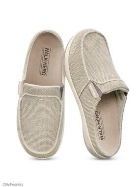 Women's Orthopedic Arch Support Slippers Canvas Slip On Mules